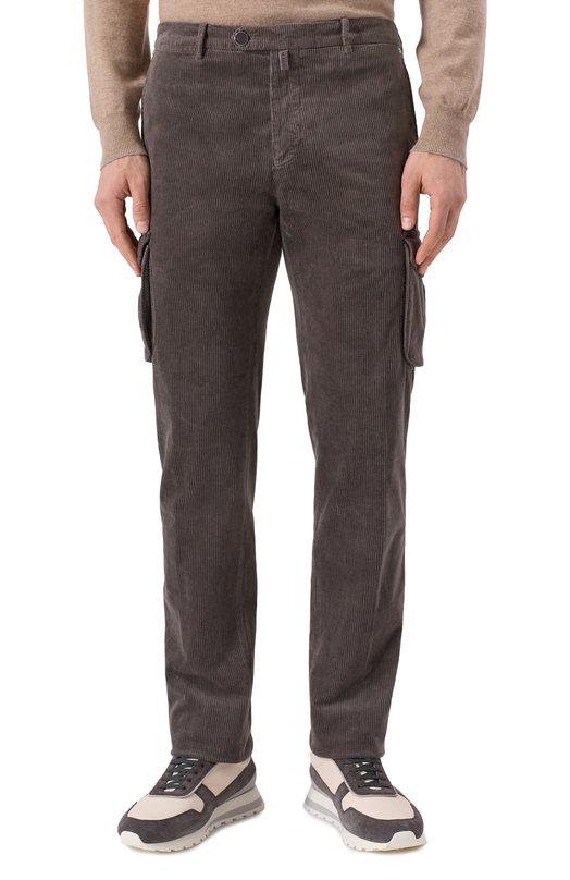 Вельветовые брюки-карго Kiton UFPPCAK0105H20 Коричневый  UFPPCAK0105H20 Фото 3