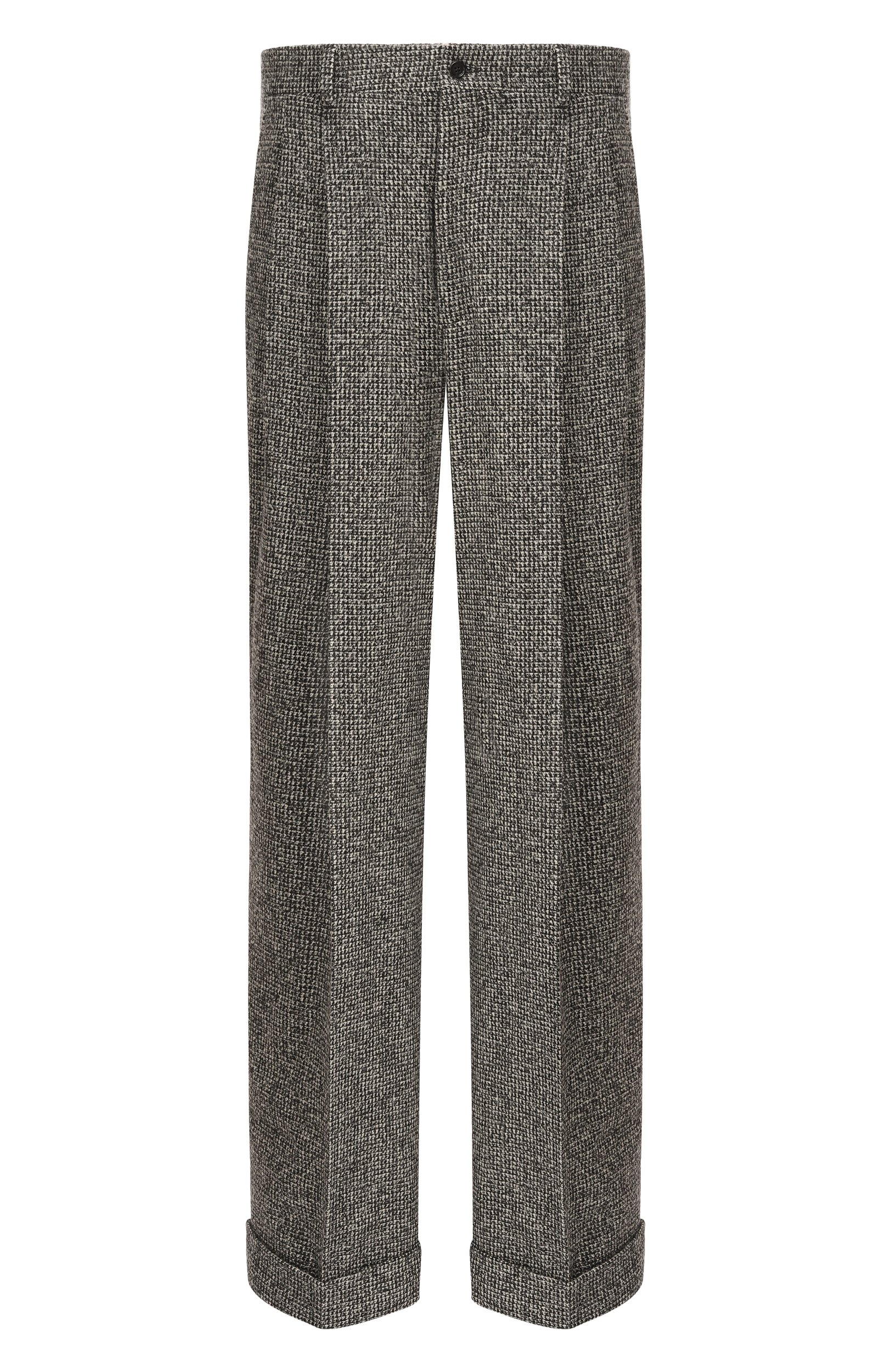 Шерстяные брюки DOLCE & GABBANA темно-серого цвета по цене 175500 руб., арт. GP168T/FMZAT, фото 1 Шерстяные брюки DOLCE & GABBANA, арт. GP168T/FMZAT, фото 1