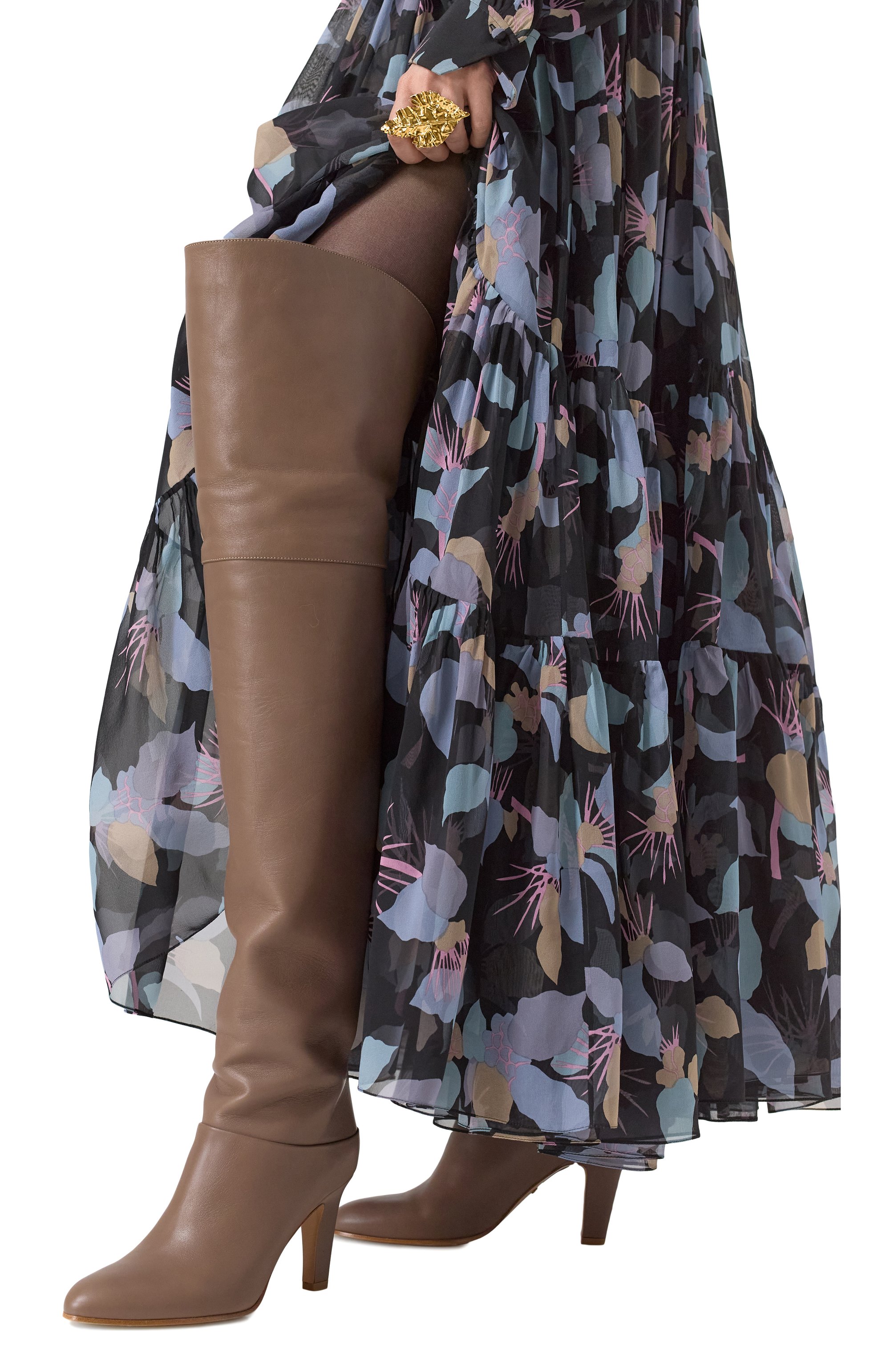 Кожаные ботфорты eve 85 CHLOÉ, арт. CHC24A03PMF, фото 3