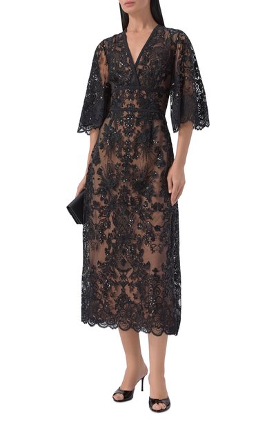 Женское платье из шелка и вискозы ELIE SAAB, арт. D1004NR26/TUL02