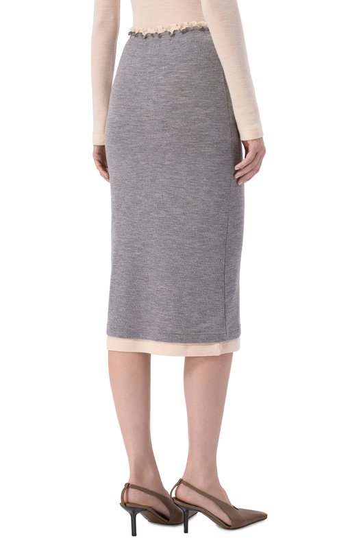 Шерстяная юбка Jil Sander J40FV0116/J20226 Разноцветный  J40FV0116/J20226 Фото 4