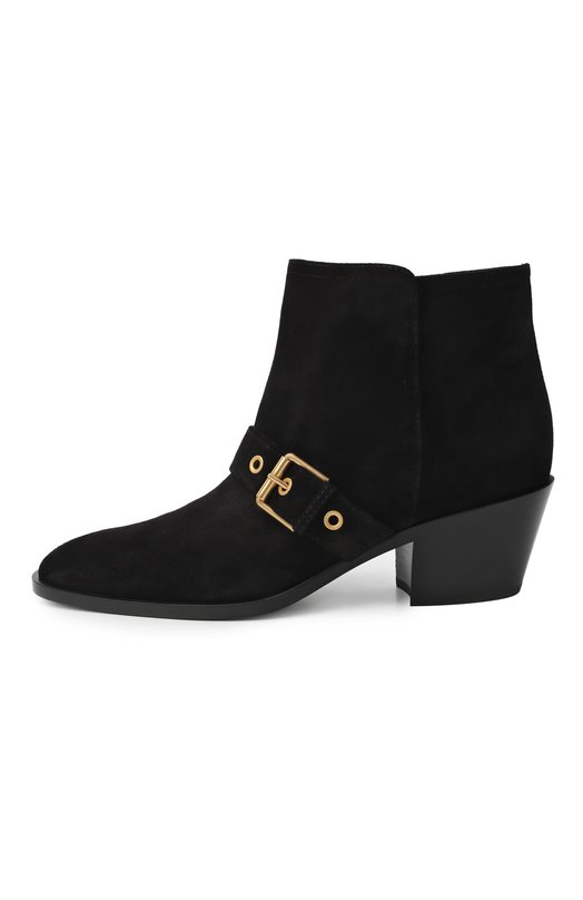 Замшевые ботильоны Gianvito Rossi G05627.SUENER0 Чёрный  G05627.SUENER0 Фото 4