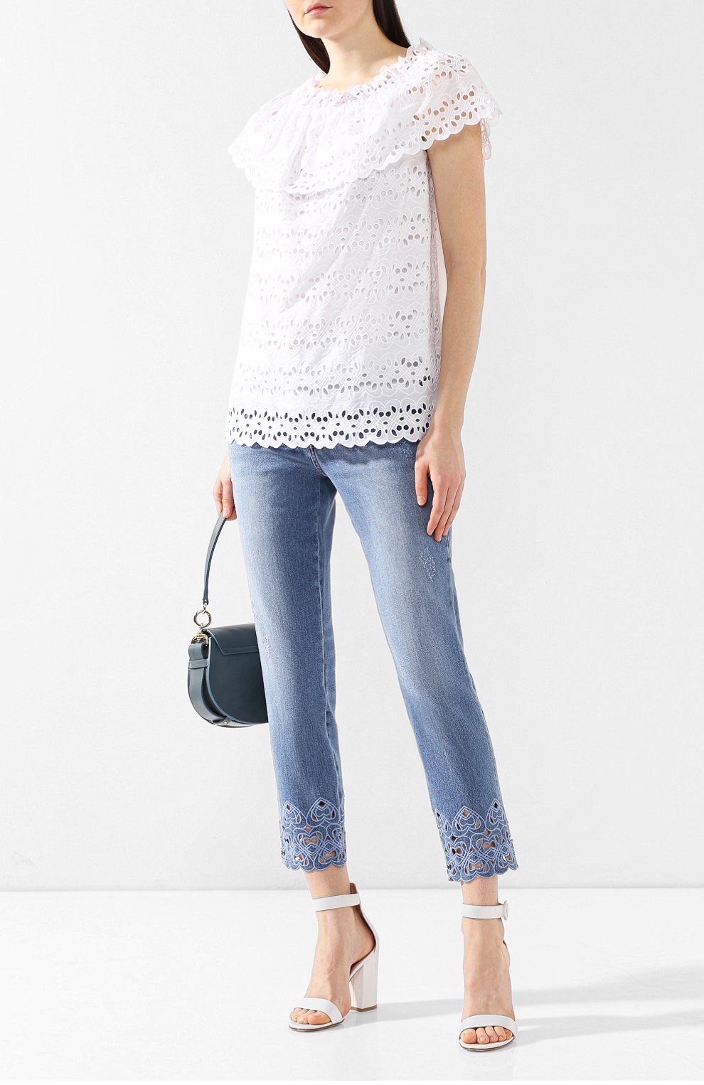 Хлопковый топ ESCADA SPORT белого цвета по цене 42450 руб., арт. 5029268, фото 2 Хлопковый топ ESCADA SPORT, арт. 5029268, фото 2