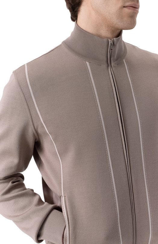 Кардиган из шелка и хлопка MVST 231M23P679680B Бежевый  231M23P679680B Фото 5