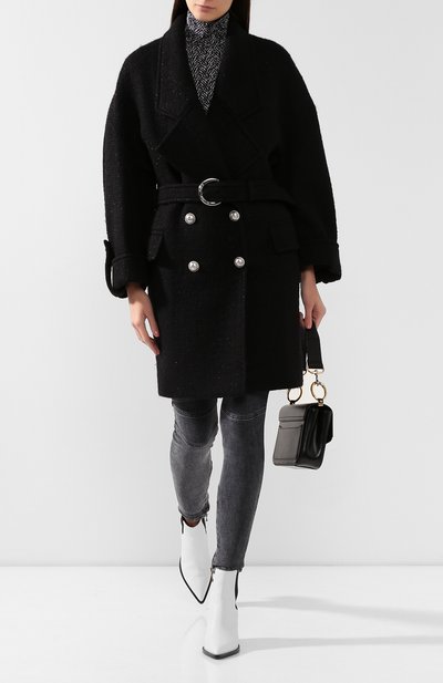 Шерстяное пальто BALMAIN черного цвета по цене 358000 руб., арт. SF28597/W039, фото 2 Шерстяное пальто BALMAIN, арт. SF28597/W039, фото 2