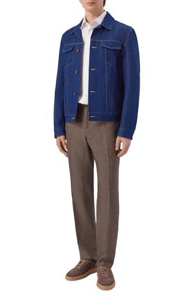 Льняные брюки BERWICH коричневого цвета по цене 34600 руб., арт. SPIAGGIA 20/LM104, фото 2 Льняные брюки BERWICH, арт. SPIAGGIA 20/LM104, фото 2