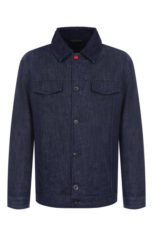 Джинсовая куртка-рубашка Kiton UW2222V0438H03 Синий UW2222V0438H03