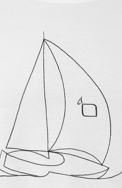 Хлопковая футболка COLOMBO белого цвета по цене 51550 руб., арт. TS00330/RIC, фото 5 Хлопковая футболка COLOMBO, арт. TS00330/RIC, фото 5