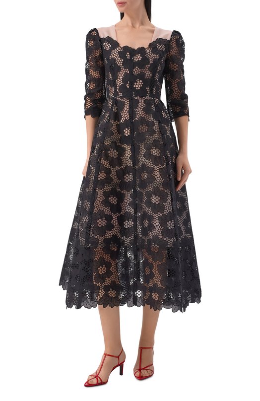 Хлопковое платье Vika Gazinskaya SS26-13256 Чёрный  SS26-13256 Фото 2