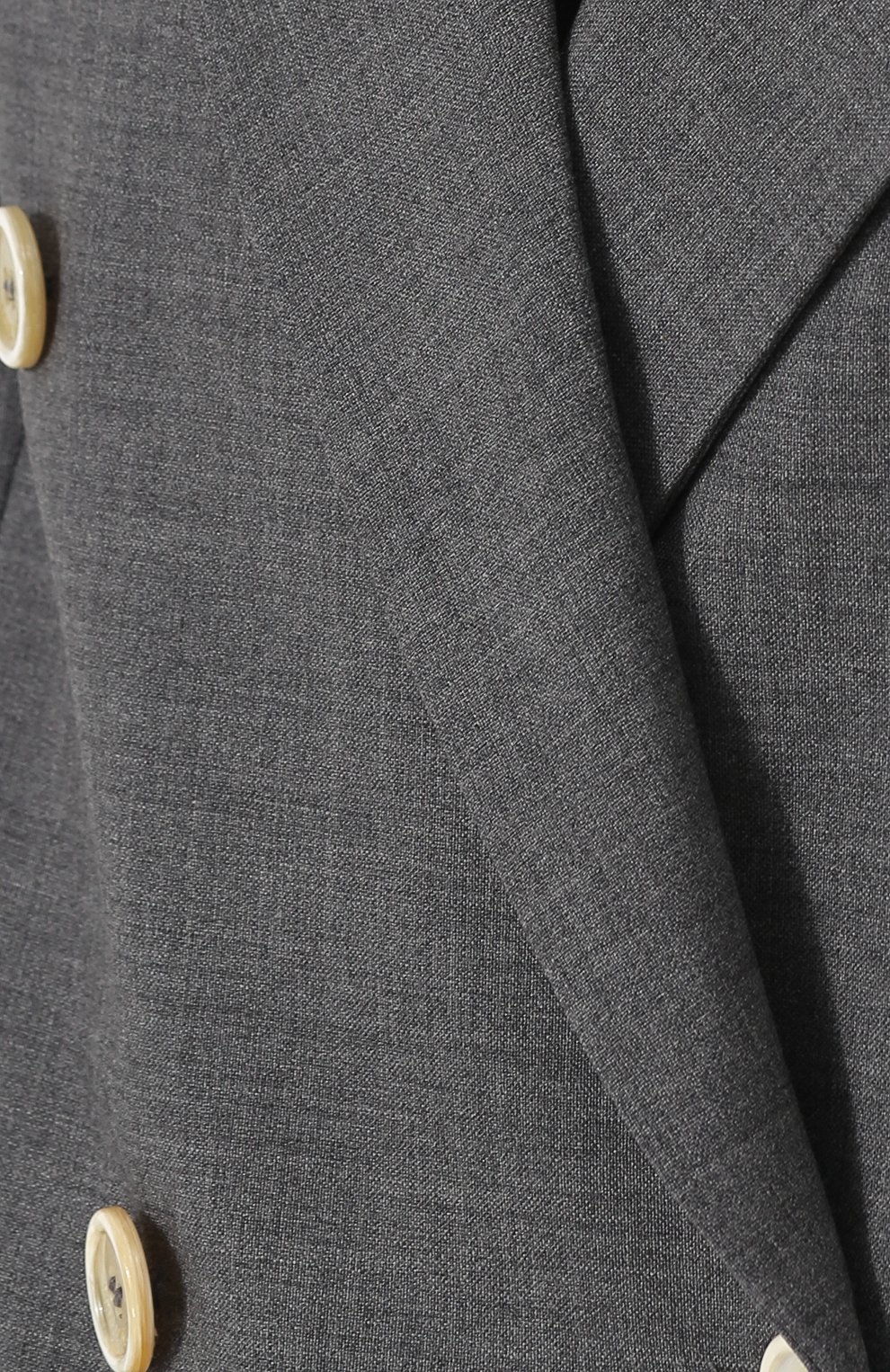 Двубортный шерстяной жакет GOLDEN GOOSE DELUXE BRAND серого цвета по цене 107500 руб., арт. G33WP062.A1, фото 5 Двубортный шерстяной жакет GOLDEN GOOSE DELUXE BRAND, арт. G33WP062.A1, фото 5