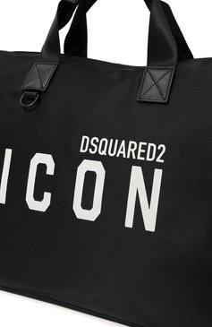 Мужская текстильная дорожная сумка DSQUARED2 черного цвета, арт. DFM0046/11703199 | Фото 3 (Материал сплава: Проставлено; Ремень/цепочка: На ремешке; Материал: Текстиль; Драгоценные камни: Проставлено; Размер: large)