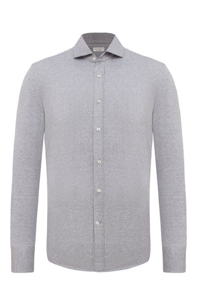 Рубашка изо льна и хлопка BRUNELLO CUCINELLI, арт. MW835B2269, фото 1