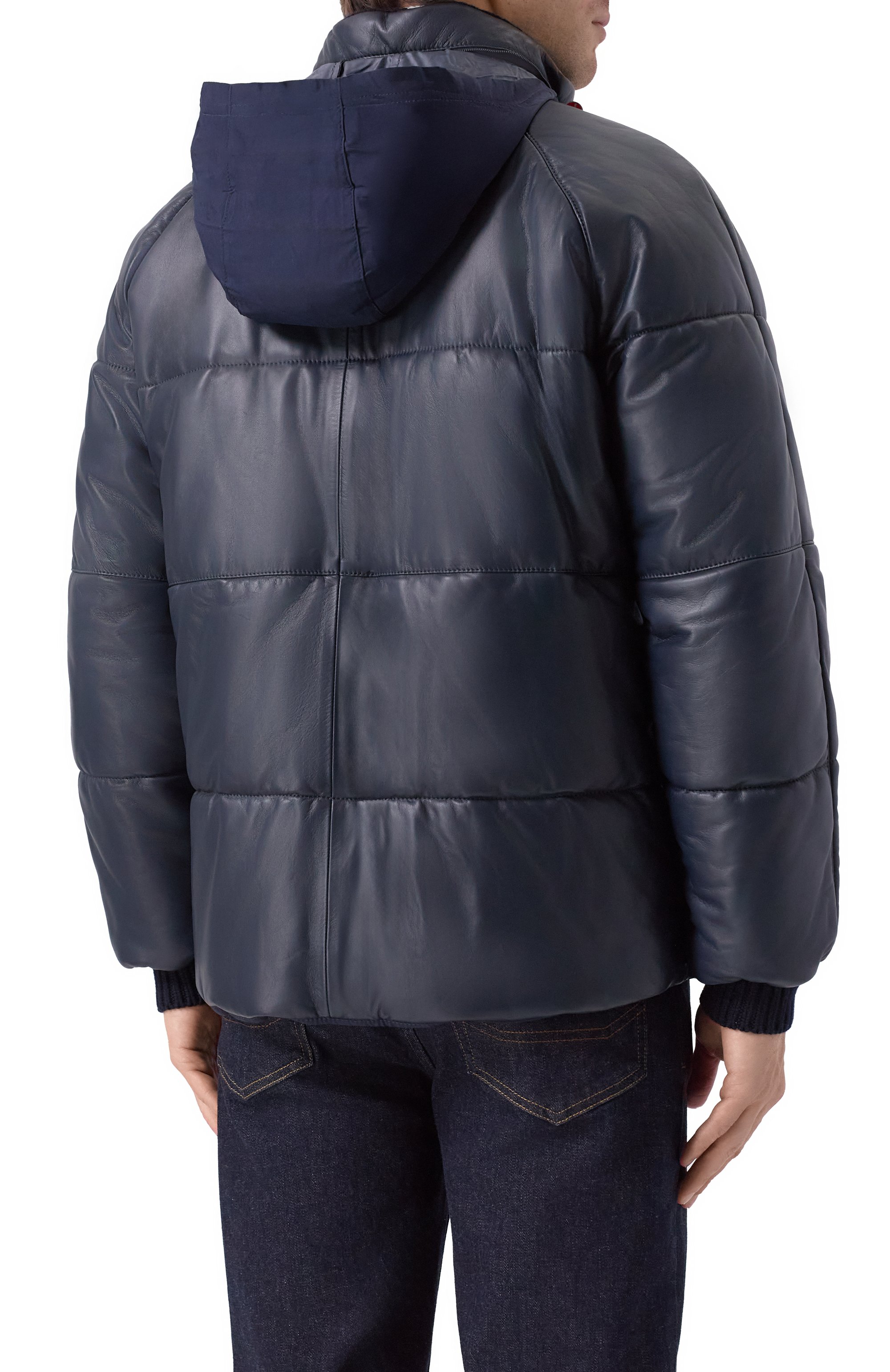 Кожаный пуховик KITON, арт. UW2238V0416H02, фото 6