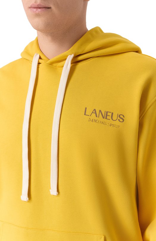 Хлопковое худи Laneus S6LAMAHS198 Жёлтый  S6LAMAHS198 Фото 5