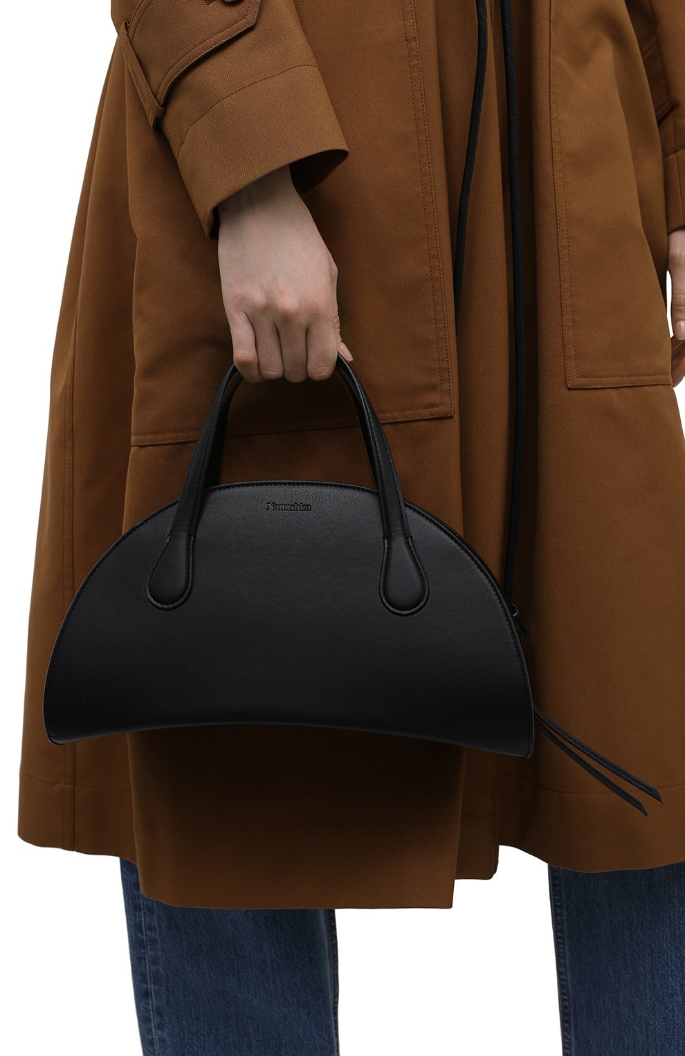 Сумка moon NANUSHKA, арт. WISEM00N_BLACK_VEGAN NAPPA, фото 2