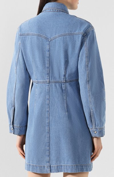 Джинсовое платье NANUSHKA синего цвета по цене 39900 руб., арт. VILMA_90`S BLUE_DENIM, фото 4 Джинсовое платье NANUSHKA, арт. VILMA_90`S BLUE_DENIM, фото 4