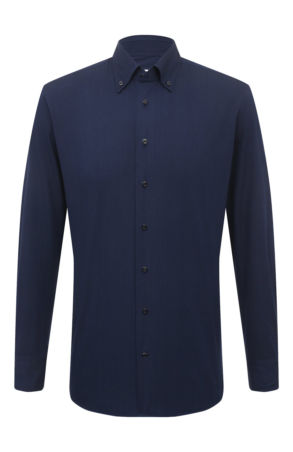 Сорочка из хлопка и кашемира ZILLI темно-синего цвета по цене 79150 руб., арт. CLAC04ZS01BGTZS006001, фото 1 Сорочка из хлопка и кашемира ZILLI, арт. CLAC04ZS01BGTZS006001, фото 1