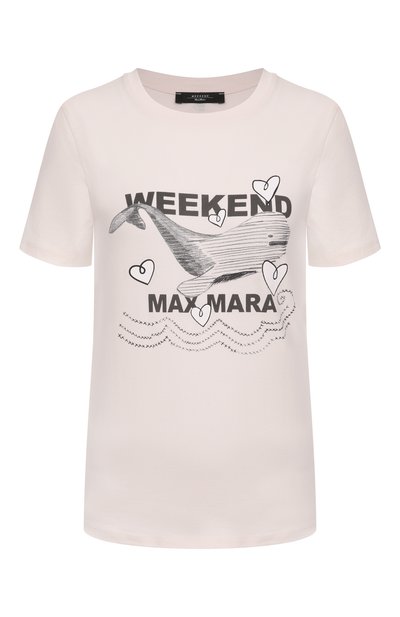 Женский хлопковая футболка WEEKEND MAX MARA, арт. GUGLIA_002