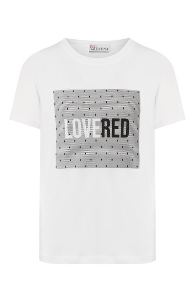 Женская хлопковая футболка REDVALENTINO, арт. TR3MG0SZ/516
