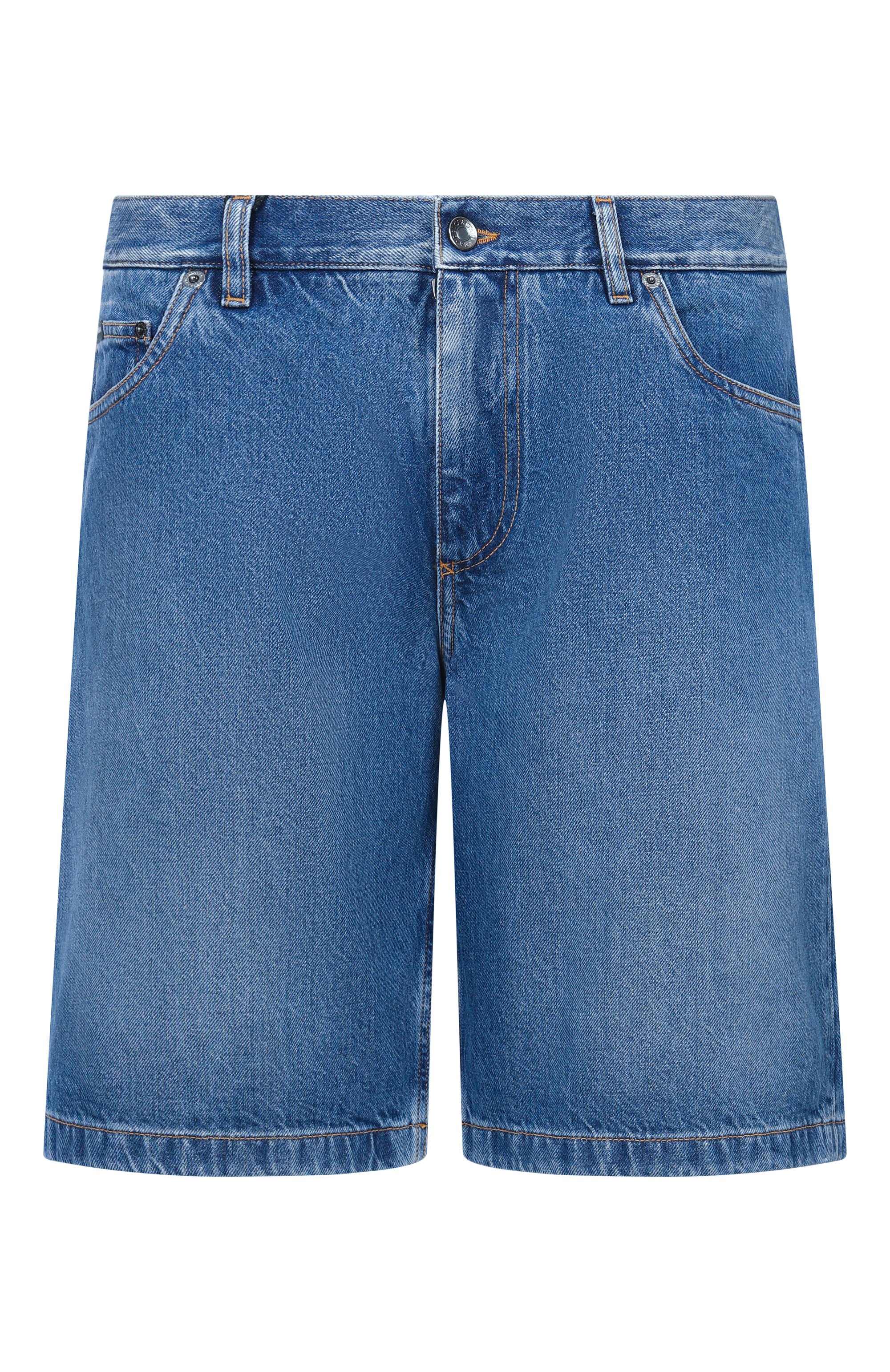 Джинсовые шорты DOLCE & GABBANA синего цвета по цене 98950 руб., арт. GWNXAZ/G80W2, фото 1 Джинсовые шорты DOLCE & GABBANA, арт. GWNXAZ/G80W2, фото 1