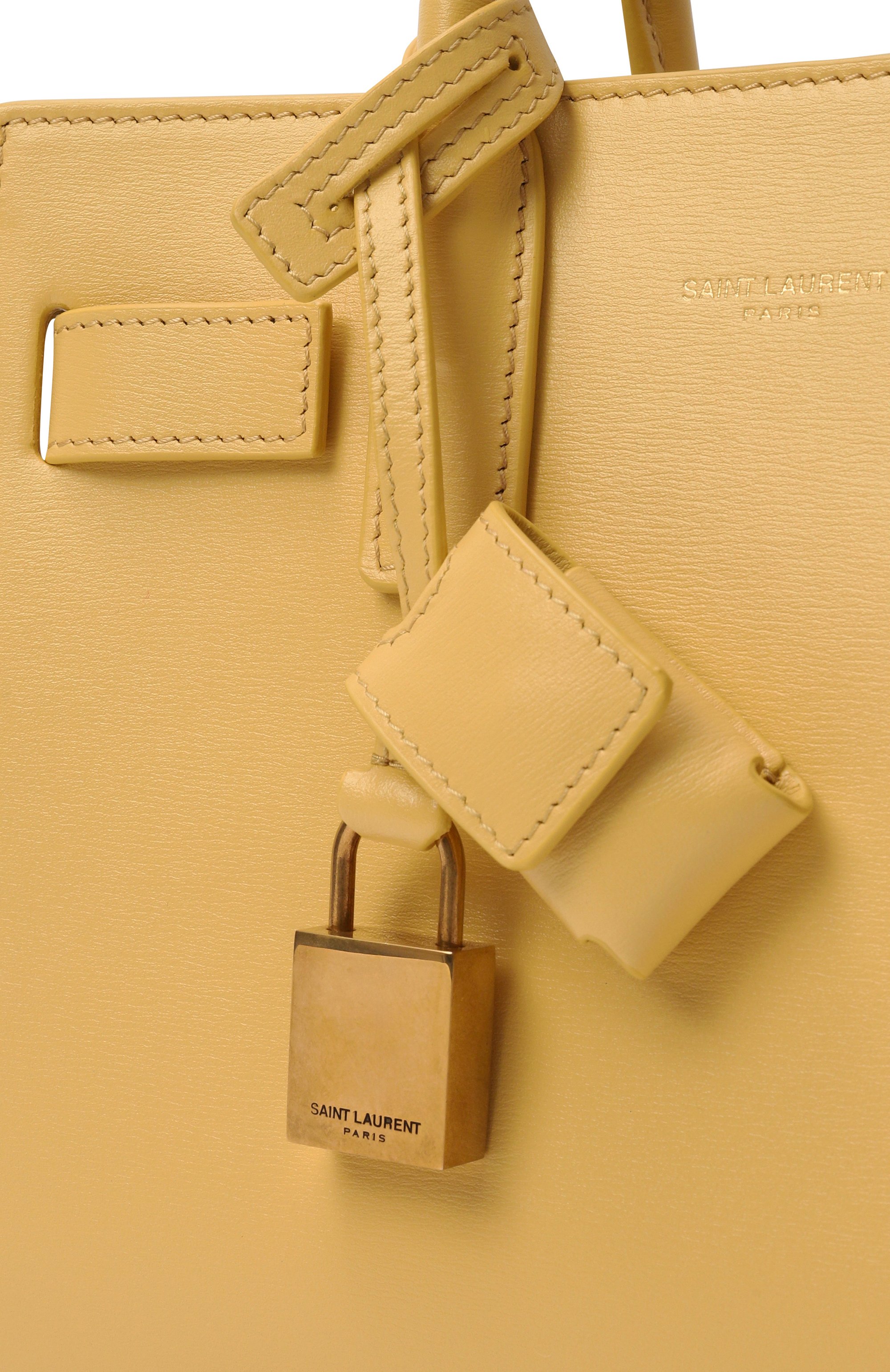 Сумка sac de jour nano SAINT LAURENT желтого цвета по цене 339000 руб., арт. 392035/02G9W, фото 6 Сумка sac de jour nano SAINT LAURENT, арт. 392035/02G9W, фото 6