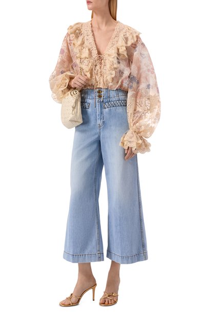 Джинсы resort ZIMMERMANN голубого цвета по цене 115500 руб., арт. 2726PRS262, фото 2 Джинсы resort ZIMMERMANN, арт. 2726PRS262, фото 2