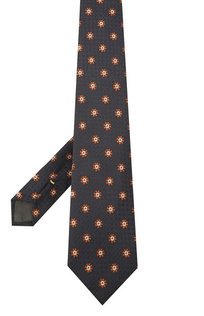 Шелковый галстук CANALI темно-синего цвета по цене 14650 руб., арт. 18/HJ02807, фото 2 Шелковый галстук CANALI, арт. 18/HJ02807, фото 2