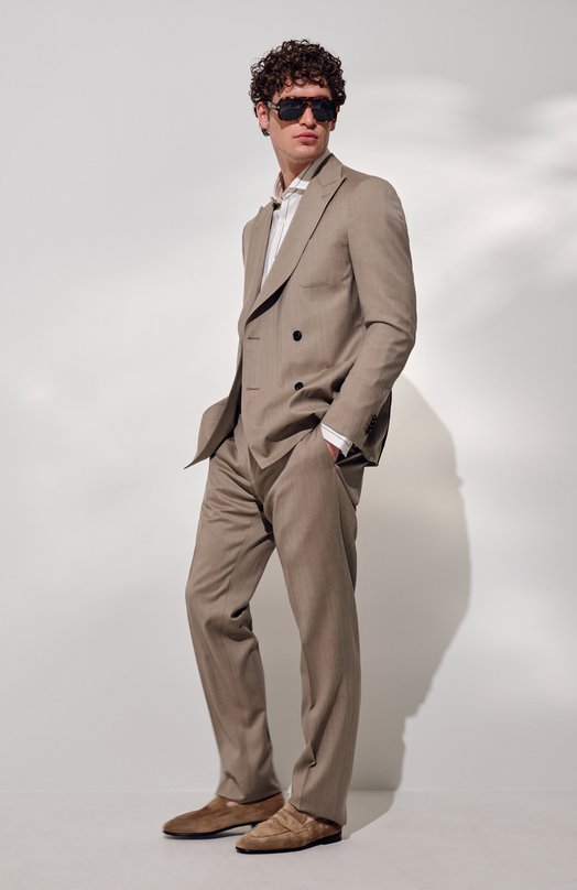 Шерстяной костюм Corneliani 25X009-2517447_SET Бежевый  25X009-2517447_SET Фото 10