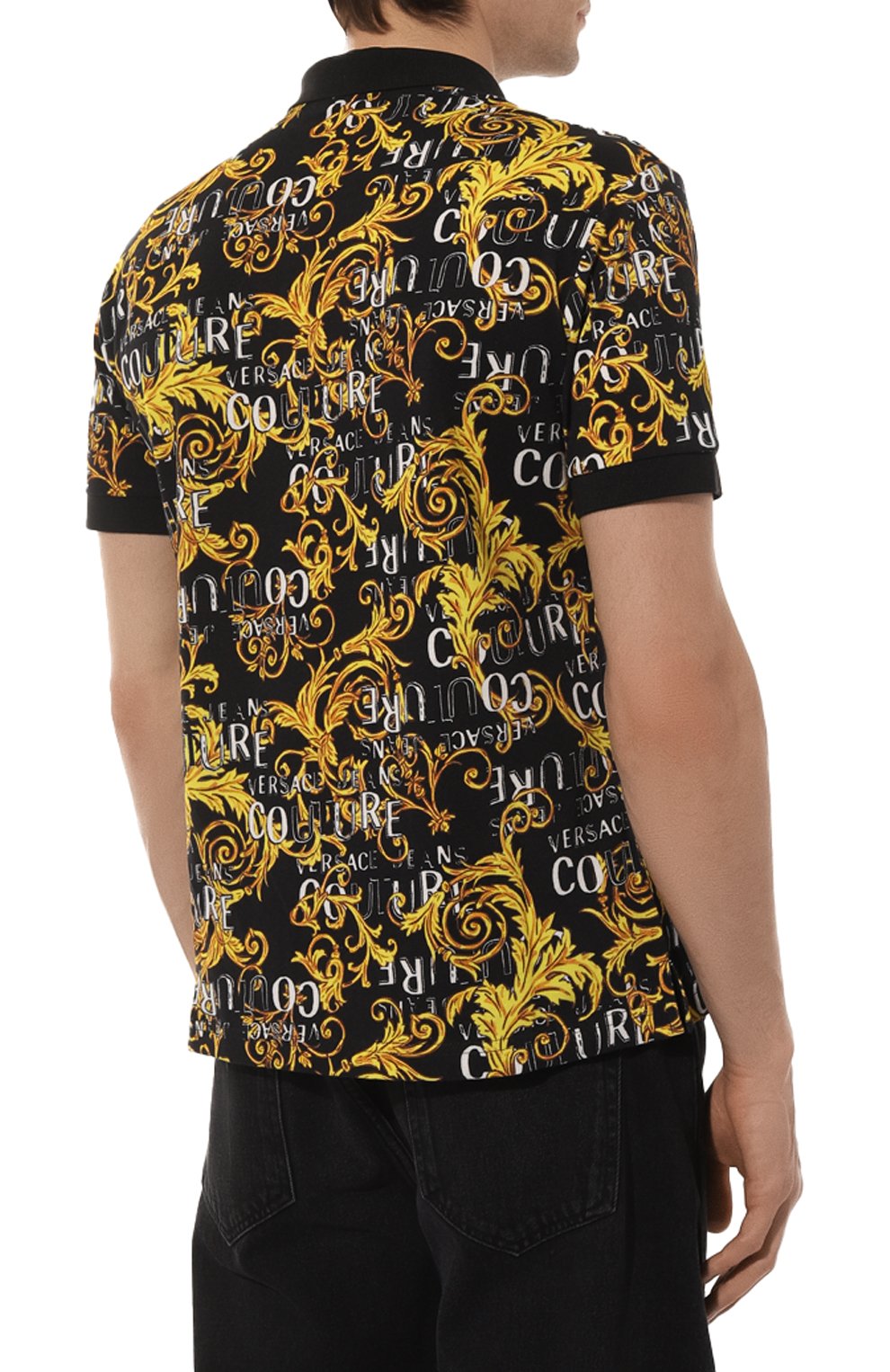 Хлопковое поло VERSACE JEANS COUTURE, арт. 74GAG6S0/JS149, фото 4