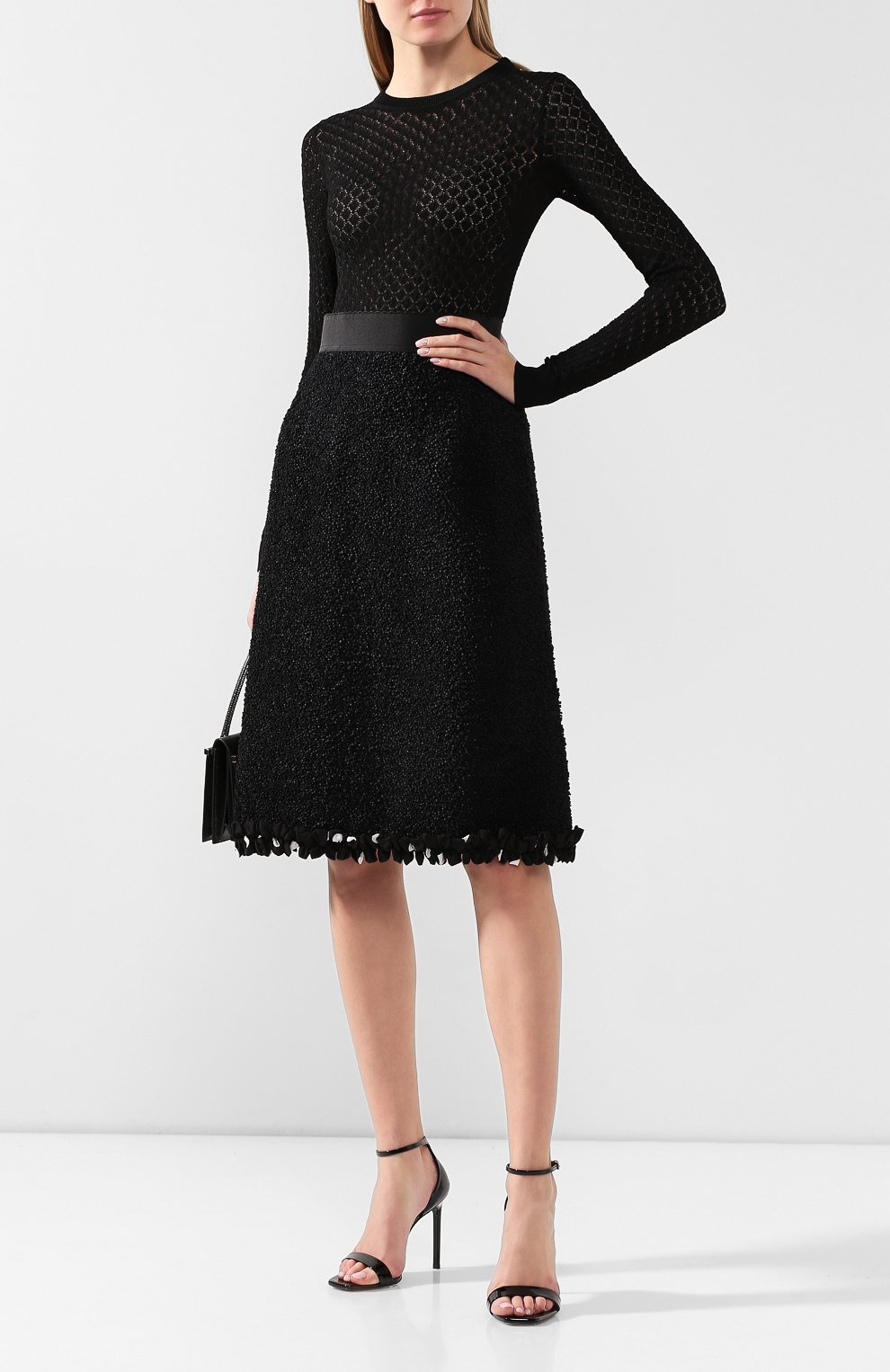 Пуловер из вискозы DOLCE & GABBANA черного цвета по цене 85700 руб., арт. FX455T/JAIC0, фото 2 Пуловер из вискозы DOLCE & GABBANA, арт. FX455T/JAIC0, фото 2