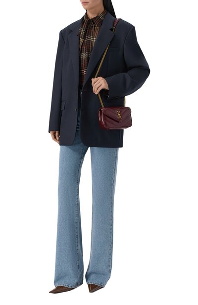 Сумка loulou mini SAINT LAURENT бордового цвета по цене 254000 руб., арт. 821749/AAEAX, фото 3 Сумка loulou mini SAINT LAURENT, арт. 821749/AAEAX, фото 3
