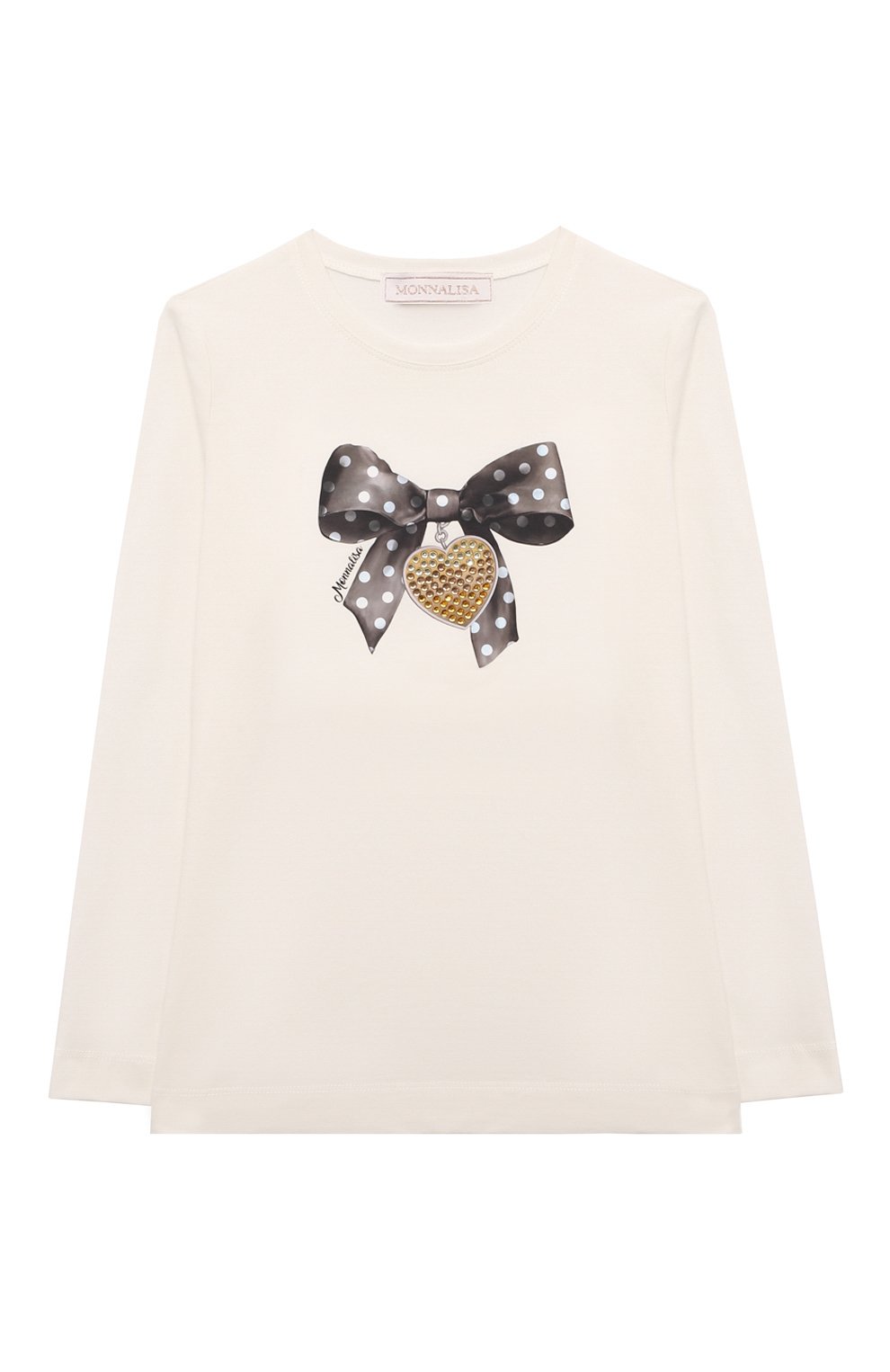Хлопковый лонгслив MONNALISA, арт. 19D612, фото 1