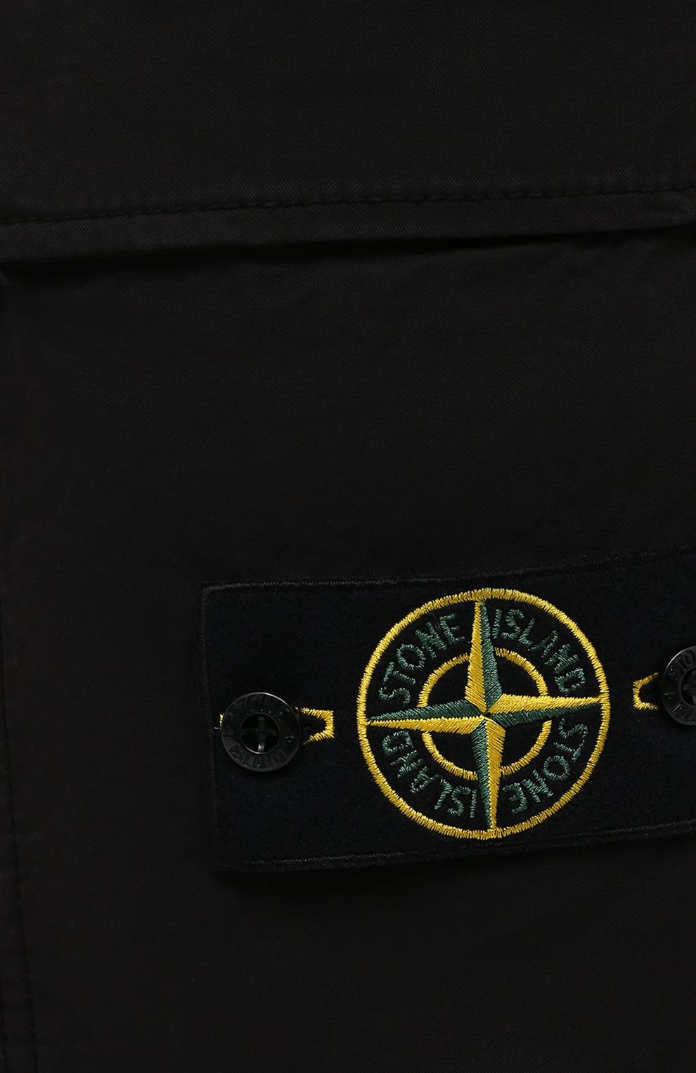Хлопковые брюки-карго STONE ISLAND черного цвета по цене 24950 руб., арт. 741531419, фото 5 Хлопковые брюки-карго STONE ISLAND, арт. 741531419, фото 5