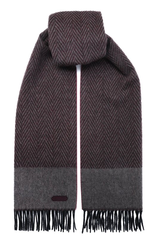 Кашемировый шарф Zilli SSAN00M0320VZI0C0 Бордовый SSAN00M0320VZI0C0