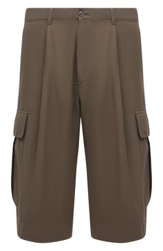 Мужские хлопковые шорты DRIES VAN NOTEN коричневого цвета, арт. 221-020937-4030 | Фото 1 (Материал внешний: Хлопок; Длина Шорты М: Ниже колена; Принт: Без принта; Стили: Ретро, Милитари; Силуэт М (брюки): Карго; Случай: Повседневный; Материал сплава: Проставлено; Драгоценные камни: Проставлено)