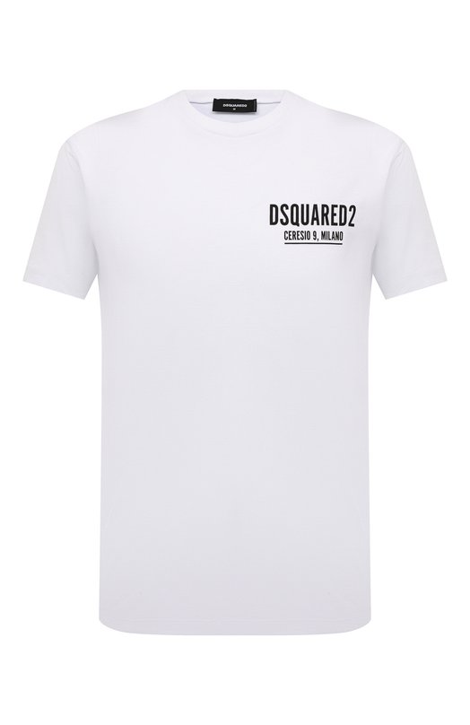 Хлопковая футболка Dsquared2 S71GD1116/S23009 Белый S71GD1116/S23009
