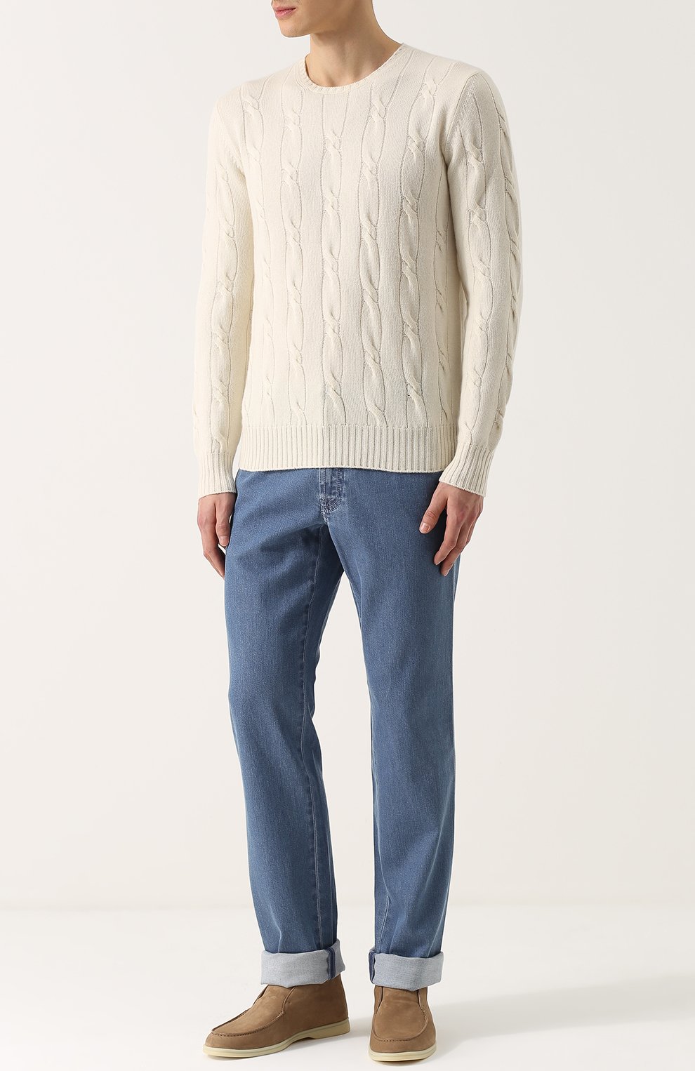 Замшевые ботинки open walk без шнуровки LORO PIANA, арт. FAG3646, фото 2