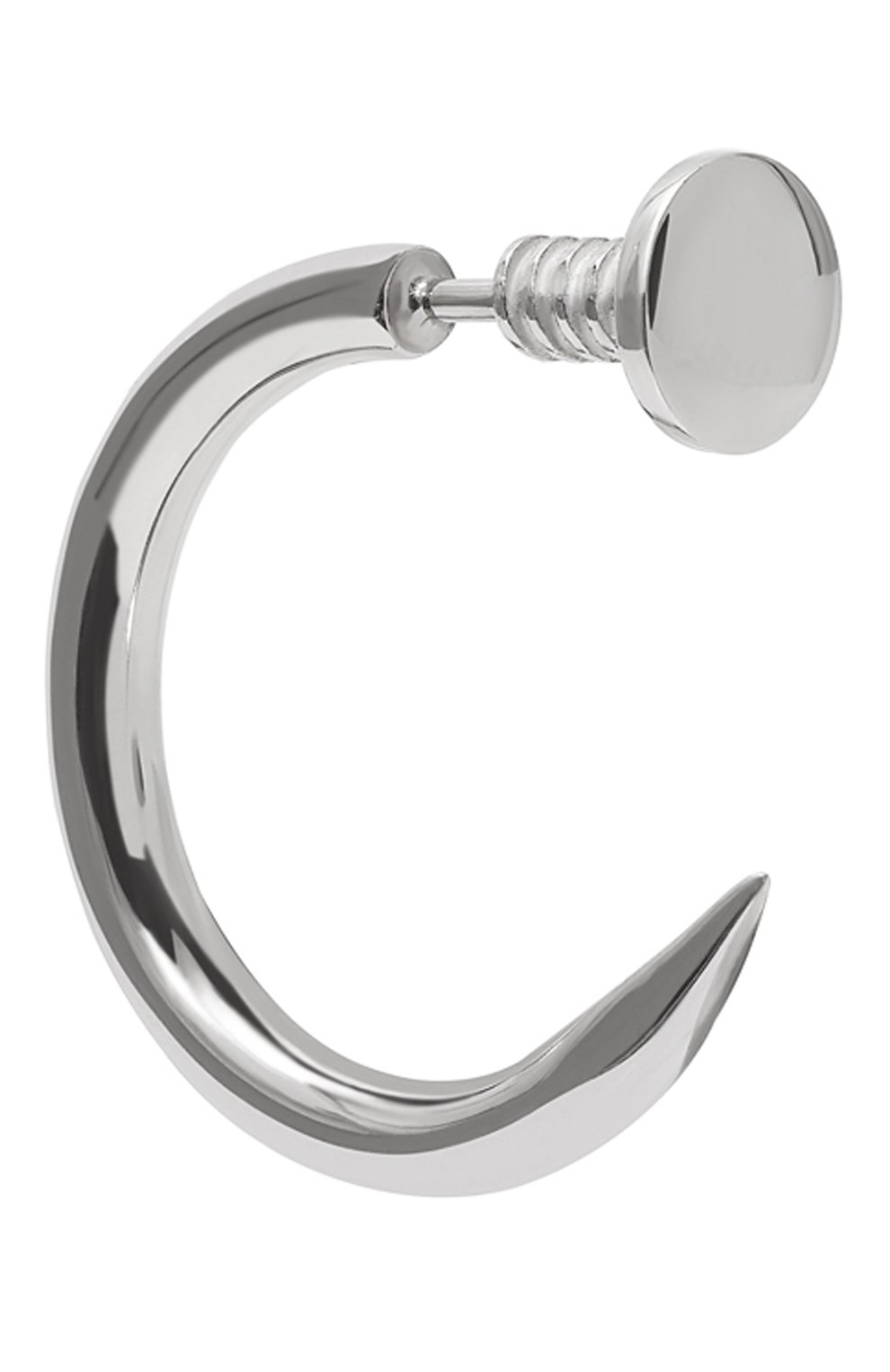 Моносерьга LEVASHOVAELAGINA серебряного цвета по цене 10000 руб., арт. Серьга nail, фото 3 Моносерьга LEVASHOVAELAGINA, арт. Серьга nail, фото 3