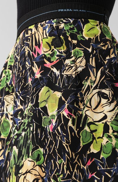 Шелковая юбка асимметричного кроя с принтом PRADA, арт. P195N-1RZM-F0002, фото 5
