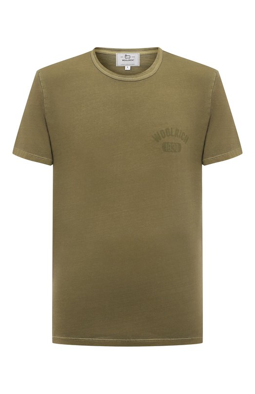 

Хлопковая футболка Woolrich, Хаки