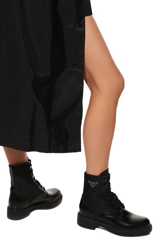 Кожаные ботинки Prada 1T782M-3LF7-F0002-B050 Чёрный  1T782M-3LF7-F0002-B050 Фото 3