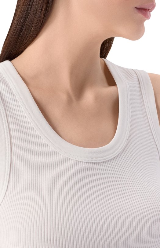 Майка из лиоцелла и хлопка Agolde A73681260 Белый  A73681260 Фото 5