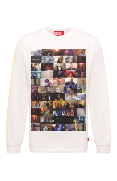 Мужская хлопковый лонгслив DIESEL, арт. A16491/0AKAK