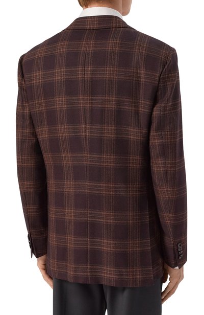 Шерстяной пиджак KITON темно-коричневого цвета по цене 747000 руб., арт. UG81K0124I, фото 4 Шерстяной пиджак KITON, арт. UG81K0124I, фото 4