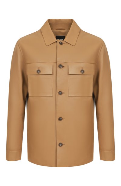 Мужская кожаная куртка-рубашка BOSS, арт. 50543222