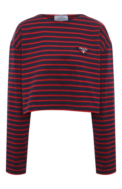 Женская хлопковый лонгслив PRADA, арт. 34628-1045-F0E7D-221