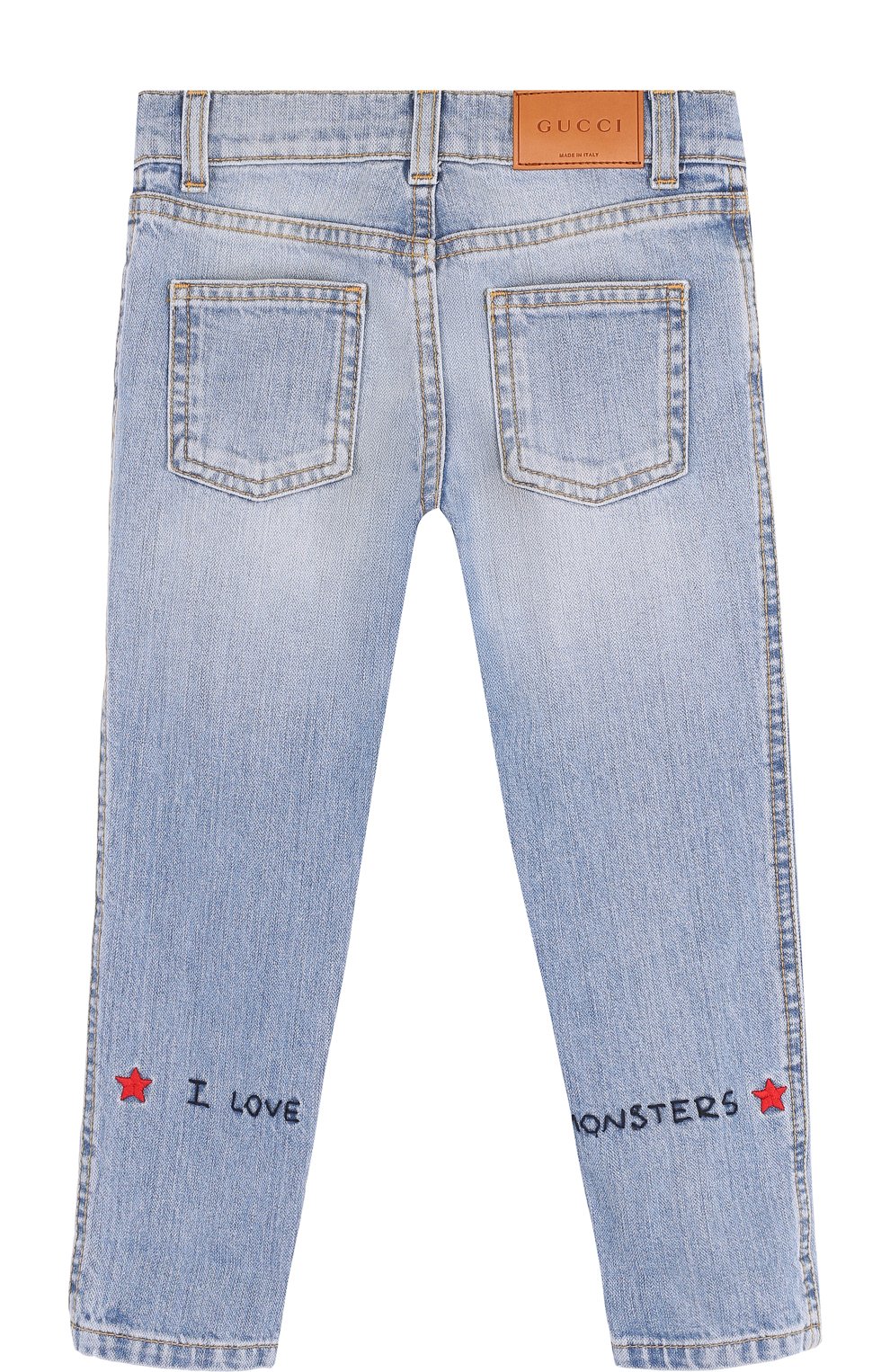 Джинсы с декоративными потертостями и вышивкой GUCCI, арт. 499885/XR907, фото 2