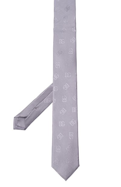 Шелковый галстук DOLCE & GABBANA серого цвета по цене 35800 руб., арт. GT149E/FJ1JY, фото 3 Шелковый галстук DOLCE & GABBANA, арт. GT149E/FJ1JY, фото 3