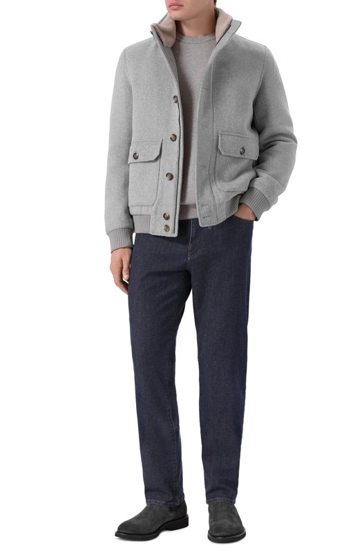 Бомбер из шерсти и вискозы Gimo's 5W20.U.020.605 Серый  5W20.U.020.605 Фото 2