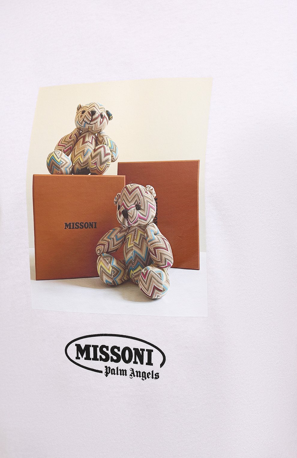 Хлопковая футболка palm angels x missoni PALM ANGELS, арт. PMAA001F21JER0310110/W, фото 5